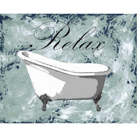 Relax-Refresh II Black Modern Wood Framed Art Print with Double Matting by Reynolds, Jade