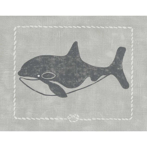 Whale of a Tale II Black Modern Wood Framed Art Print with Double Matting by Zarris, Chariklia