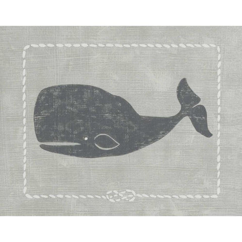 Whale of a Tale IV Black Modern Wood Framed Art Print with Double Matting by Zarris, Chariklia