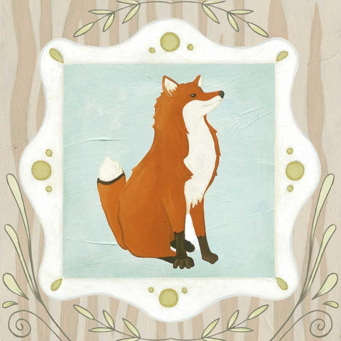 Forest Cameo III White Modern Wood Framed Art Print by Vess, June Erica