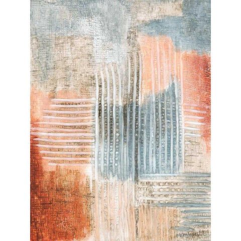 Summer Rust I Black Modern Wood Framed Art Print with Double Matting by Lam, Vanna