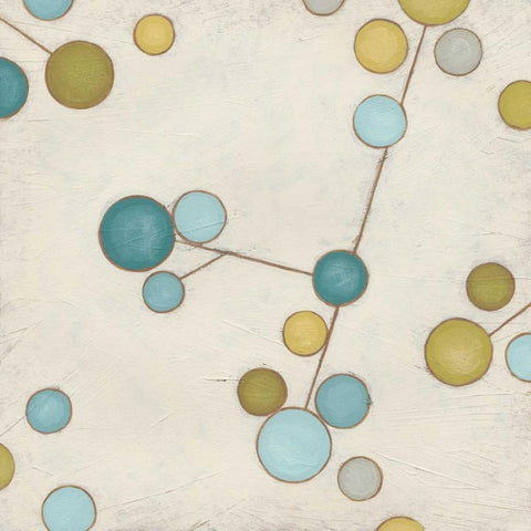 Molecular Blossoms I Gold Ornate Wood Framed Art Print with Double Matting by Vess, June Erica