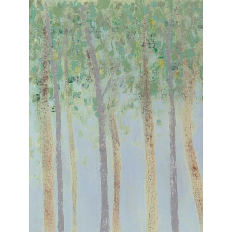 Hazy Woodlands I Black Modern Wood Framed Art Print with Double Matting by Popp, Grace