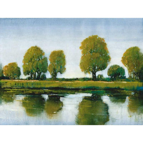 River Reflections I White Modern Wood Framed Art Print by OToole, Tim