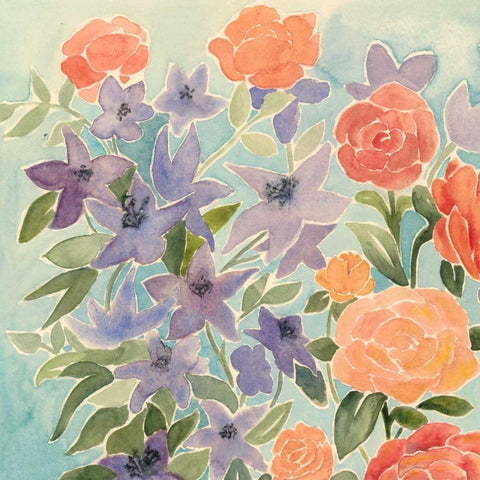 Flowers for Lilly I Black Modern Wood Framed Art Print with Double Matting by Popp, Grace