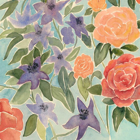 Flowers for Lilly III Black Ornate Wood Framed Art Print with Double Matting by Popp, Grace