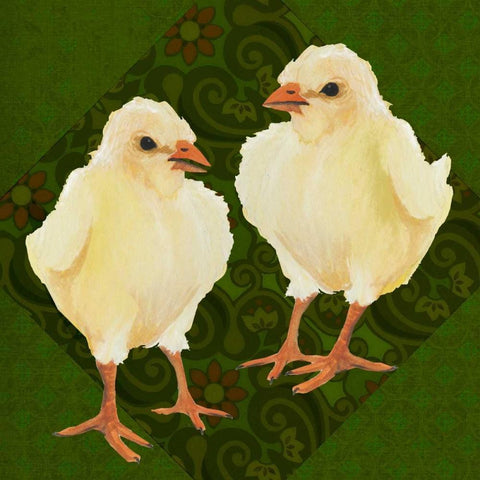 Yard Bird III White Modern Wood Framed Art Print with Double Matting by Popp, Grace