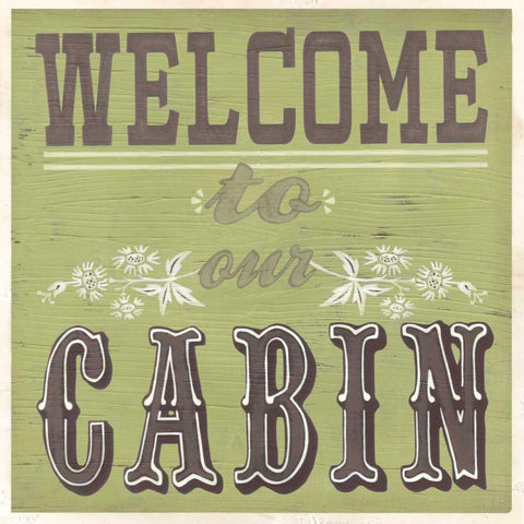 Cabin Life I Black Ornate Wood Framed Art Print with Double Matting by Vess, June Erica