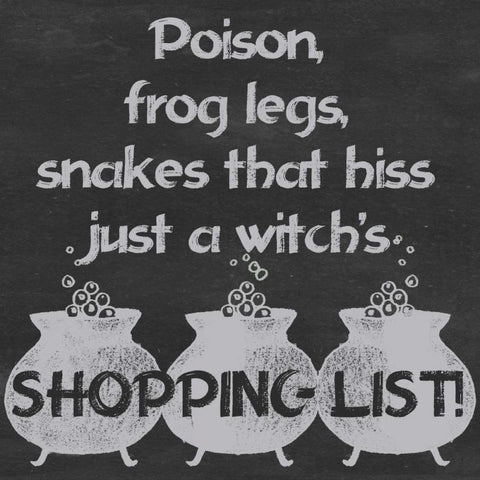 Spooky Chalkboard III White Modern Wood Framed Art Print with Double Matting by Popp, Grace