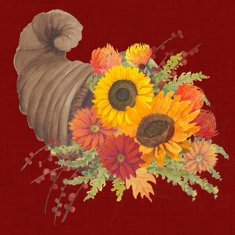 Autumn Floral III Gold Ornate Wood Framed Art Print with Double Matting by Popp, Grace