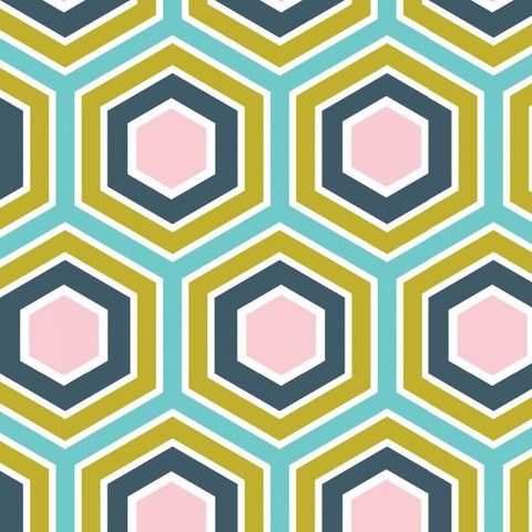 Retro Groove III Gold Ornate Wood Framed Art Print with Double Matting by Ketchum, Nicole
