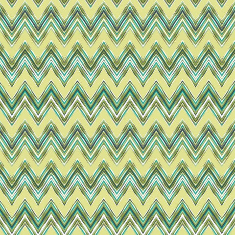 Chevron Waves III White Modern Wood Framed Art Print by Hoffman, Katia
