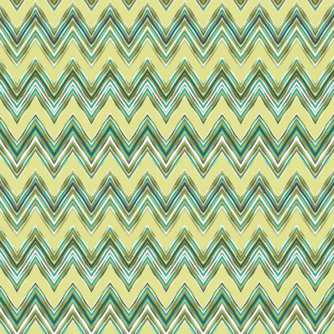 Chevron Waves III White Modern Wood Framed Art Print with Double Matting by Hoffman, Katia