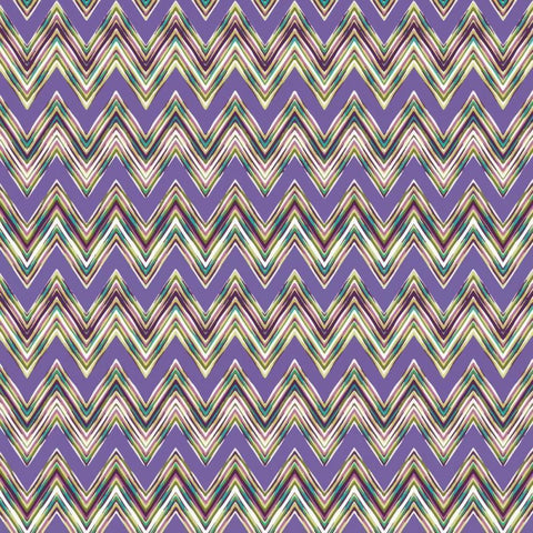 Chevron Waves IV White Modern Wood Framed Art Print by Hoffman, Katia