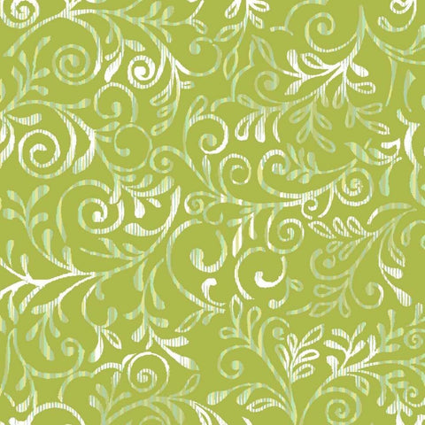 Lirico III White Modern Wood Framed Art Print with Double Matting by Hoffman, Katia