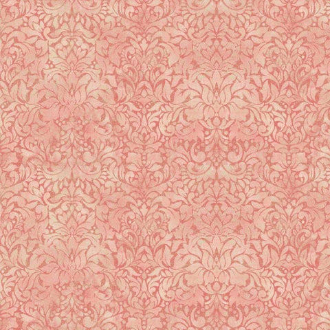 Downton Damask I White Modern Wood Framed Art Print with Double Matting by Hoffman, Katia