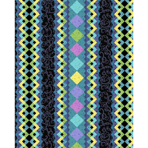 Vintage Stripe I Black Modern Wood Framed Art Print by Hoffman, Katia