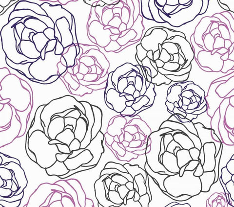 Cottage Rose Garden I Black Ornate Wood Framed Art Print with Double Matting by Benyon, Ali