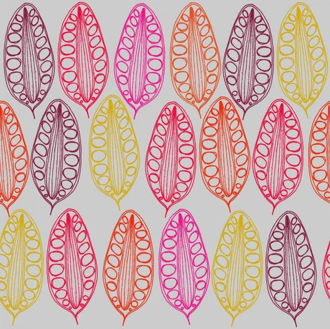 Red Fall V Black Ornate Wood Framed Art Print with Double Matting by Benyon, Ali