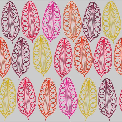 Red Fall V Gold Ornate Wood Framed Art Print with Double Matting by Benyon, Ali