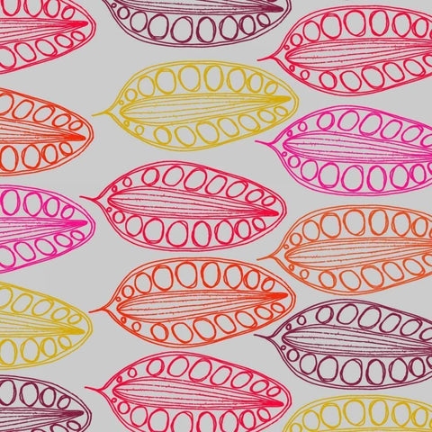 Red Fall VI White Modern Wood Framed Art Print by Benyon, Ali