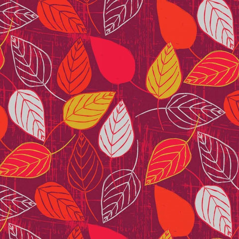 Red Fall VIII Black Modern Wood Framed Art Print by Benyon, Ali