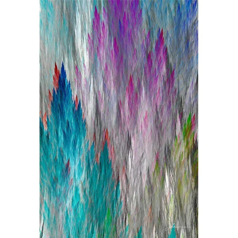 Brush Panels I Black Modern Wood Framed Art Print by Burghardt, James