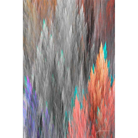 Brush Panels II Black Modern Wood Framed Art Print by Burghardt, James