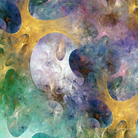 Lunar Tiles I White Modern Wood Framed Art Print with Double Matting by Burghardt, James