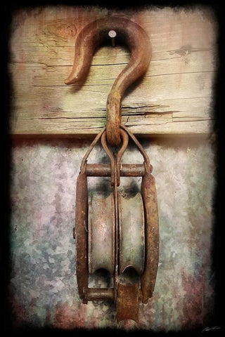 Block and Tackle I White Modern Wood Framed Art Print with Double Matting by Butler, John