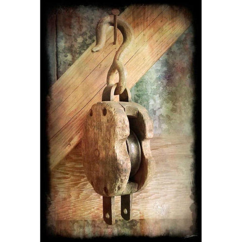 Block and Tackle IV Black Modern Wood Framed Art Print with Double Matting by Butler, John