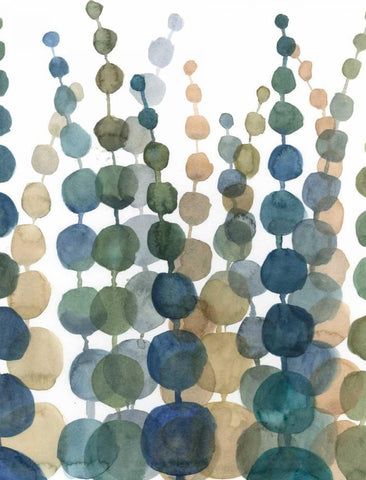 Pompom Botanical II Black Ornate Wood Framed Art Print with Double Matting by Meagher, Megan