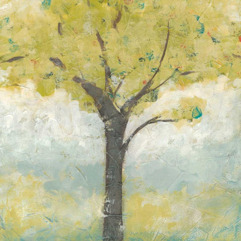 Spring Arbor I White Modern Wood Framed Art Print with Double Matting by Vess, June Erica