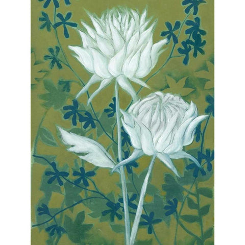 Wild Chrysanthemums I White Modern Wood Framed Art Print by Popp, Grace