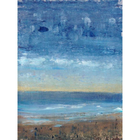 Calm Surf I White Modern Wood Framed Art Print by OToole, Tim