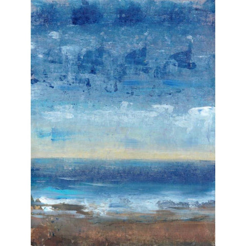 Calm Surf II White Modern Wood Framed Art Print by OToole, Tim