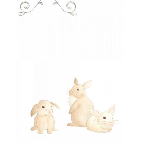 Baby Animals I Black Modern Wood Framed Art Print with Double Matting by Vess, June Erica