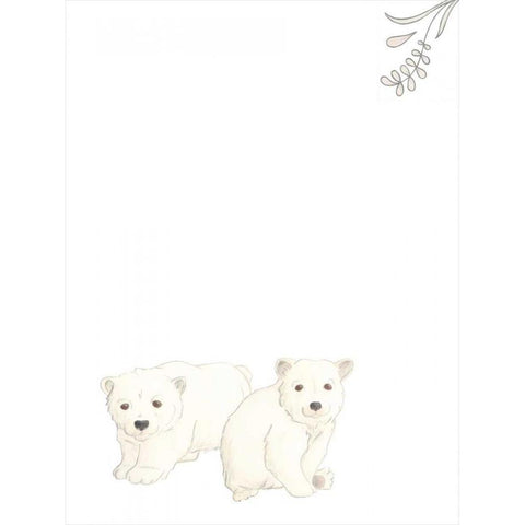 Baby Animals II White Modern Wood Framed Art Print by Vess, June Erica