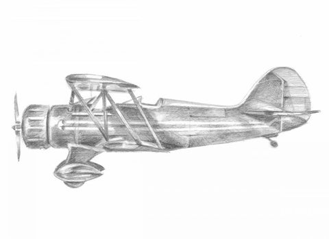 Technical Flight VI Black Ornate Wood Framed Art Print with Double Matting by Harper, Ethan