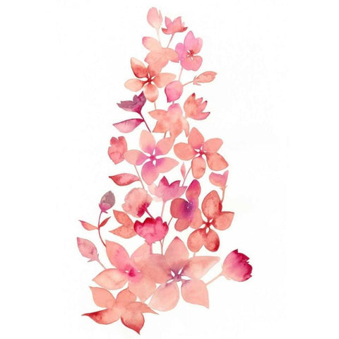 Blossom Falls I Black Modern Wood Framed Art Print with Double Matting by Popp, Grace