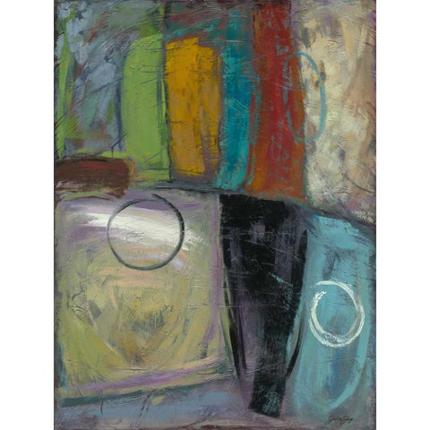 Cool Jazz I White Modern Wood Framed Art Print by Joy, Julie