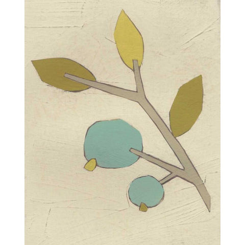 Simple Stems II Gold Ornate Wood Framed Art Print with Double Matting by Vess, June Erica