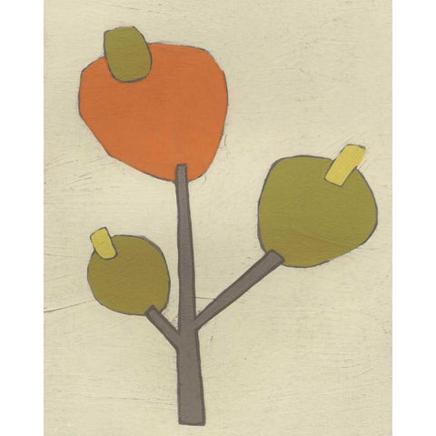 Simple Stems III White Modern Wood Framed Art Print by Vess, June Erica