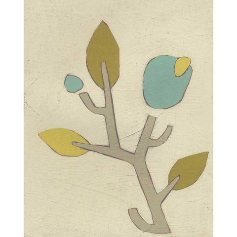 Simple Stems IV White Modern Wood Framed Art Print by Vess, June Erica