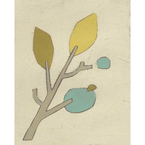 Simple Stems VI White Modern Wood Framed Art Print by Vess, June Erica