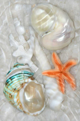 Underwater Light Waves II White Modern Wood Framed Art Print with Double Matting by Robertson, Leda