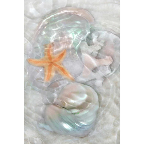 Underwater Light Waves VI White Modern Wood Framed Art Print by Robertson, Leda