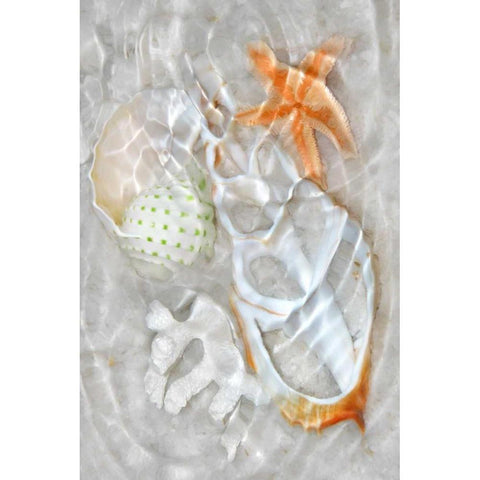 Underwater Light Waves IX Black Modern Wood Framed Art Print by Robertson, Leda