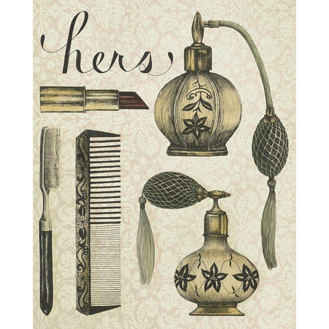 2-Up Antique Toilette III White Modern Wood Framed Art Print by Popp, Grace