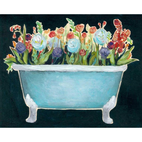 2-Up Bathtub Garden I Gold Ornate Wood Framed Art Print with Double Matting by Popp, Grace